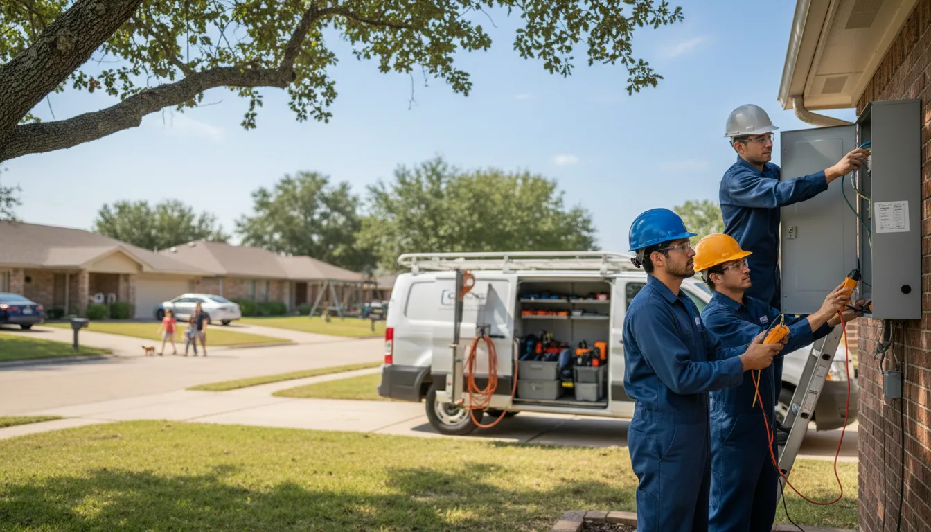 Certified electrician providing emergency electrical services in Crescent, OK